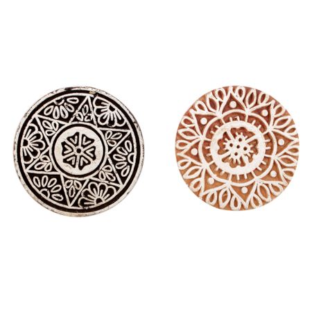 Set of 2 Piece New Mix Wooden Printing Block